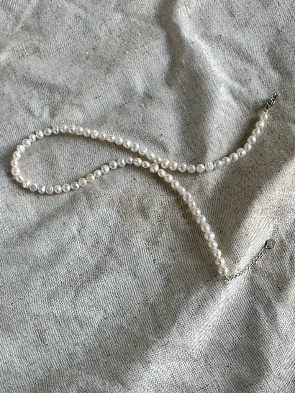 Natural Irregular Freshwater Pearl Necklace 15-17” Adjustable Minimalist